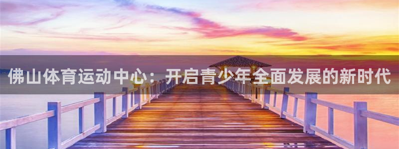 猎豹体育nba：佛山体育运动中心：开启青少年全面发展的新时代